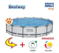 Bestway Piscina Redonda Steel Pro Max Ø427x84cm con Bomba de Filtro 56595