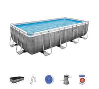 Bestway Power Steel™ 16' x 8' x 48"/4.88m x 2.44m x 1.22m Rectangular Pool Set