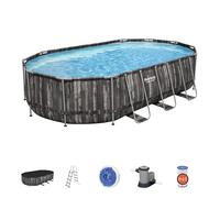 Bestway Power Steel™ 20' x 12' x 48"/6.10m x 3.66m x 1.22m Oval Pool Set