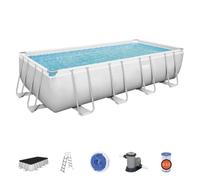 Bestway Power Steel 56465 Piscina elevada rectangular 549x274x122cm gris claro
