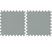 BESTWAY Protector de Suelo para Piscina o SPA 9 Láminas de 50x50 cm Gris (Paquete de 2)