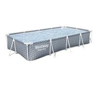 Bestway Steel Pro Frame Pool Set, Piscina Elevada Tubular Rectangular, 366 x 201 x 66 cm