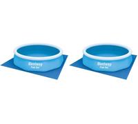 Bestway Tapiz Protector de Suelo 335x335 cm para Piscinas Desmontables Azul (Paquete de 2)