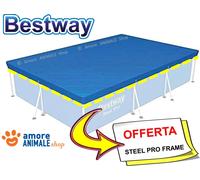 Bestway Toalla Cobertura Piscina Steel Pro Marco → 300x201x66 Cubierta / 58106