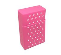 BestWayDigital - Caja de silicona para cigarrillos, diseño de estrellas, color rosa