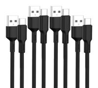 Bestwist Cable corto USB a USB C, cables USB-A a USB-C duraderos de PVC, 0.95 m [paquete de 4] cable de cargador de teléfono móvil para Samsung Galaxy S23/S23+/S23 Ultra/S22/S22+/S22 Ultra/Note 20