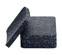 BestXD Alfombrilla para Equipo de Ejercicio, Almohadillas para Cinta de Correr con Goma de Alta Densidad (3.94 x 3.94 x 0.5 Pulgadas) (4 Unidades)