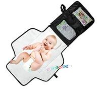 bestyâ "¢ lujo de la mamá bebé Cambio Pad con integrado cabeza cojín - Portátil para Cambio de pañales Estación para viajes y hogar - Bonus chupete Holder Clip