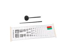 BESTYASH 1 juego de Examen Visual con Oclusor Ocular y Apuntador Manual Tabla de Doble Cara Gráfico de PVC para Oftalmólogos para Pruebas de Consultorios Médicos