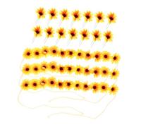 BESTYASH 1 Juego Traje de banda para el cabello y horquilla accesorios para el cabello de novia Diadema de flores de boda floral venda poli tocado de novia banda para el pelo tela Amarillo
