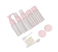 BESTYASH 1 Juego Viaje Cosméticos Reutilizables y Rellenables Kit de Contenedores Color Rosa Champú Lociones y Esenciales y Camping