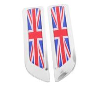 BESTYASH 1 Par De Insignias Laterales para Coche: Placa De Aleación con La Bandera del Unido, Pegatina para Modificación Automotriz, Rejilla Delantera, Guardabarros Laterales,
