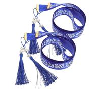 BESTYASH 1 Par Diadema De Estilo Antiguo Cosplay Para Cinta Cabello Casarse Borla Largo Producto Cuerda De Pelo De Estilo Chino Blue El Plastico