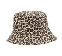 BESTYASH 1 Pieza Sombrero De Pescador Sombreros De Beanie con Estampado De Leopardo Sol Balde para De Cubo De Moda Algodón Khaki