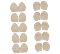 BESTYASH 10 Pares de Plantillas para Zapatos de Esponja Beige Que Previenen el Deslizamiento del Pie y Ajustan la Talla, Ideales para Zapatos Deportivos y Tacones Altos