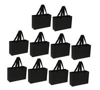 BESTYASH 10 Piezas Bolsa De Favor Manejas Largo Sacos Bolsa De Fiesta Múltiple Totalizador Presente Bolsas Pequeñas Bolsas Para Bolsas De Compra Papel Negro