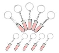 BESTYASH 10 Piezas Llavero de Laboratorio Llavero de Tubo de Ensayo para Bolsos, Decoración Creativa Portátil para Reuniones Informales