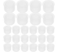 BESTYASH 100 Piezas Tapones Redondos de Plástico Transparente para Botellas Repuestos para Botellas de Vino Sal y Pimienta Sellado Preciso para Tubos y Frascos de Laboratorio