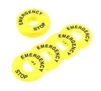 BESTYASH 10Piezas Anillo de Parada de Emergencia Uds Botón Pulsador Duradero Accesorios de Repuesto para Control Industrial Instalación