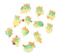 BESTYASH 12 Piezas Figura Decorativa de Dragón del Zodíaco Dragón de Micropaisaje de Resina Verde Mini Figura para Mesa y Jardín Decoración para Hogar y Año