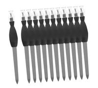 BESTYASH 12 Piezas Herramienta Manicura Doble con Uñas y Removedor Cutícula Acero Inoxidable Negro para Cuidado Profesional y Personal