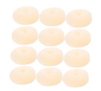 BESTYASH 12 Piezas Secador De Pelo Rosquilla De Bollo Pequeño Fabricante De Bollos De Estilo Donut Para Moño Fabricante De Moño De Pelo Largo Cortes De Cabello Beige Nylon