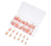 BESTYASH 120piezas Uñas Postizas Cortas Degradado de Puntas para Mujer Diseño de Uñas Artificiales para Fiestas de Navidad y Celebraciones
