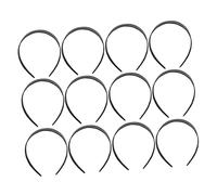 BESTYASH 12piezas Diademas de Plástico Retro Suaves Cabello Accesorios Cabello Diadema Lisa para Manualidades Negras