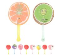 BESTYASH 15 Piezas Ventilador Plegable de Mano Fruta, Abanico de Mano de Dibujos Animados, Redondo, Plástico, Portátil y Fácil de Llevar, para Bailar y Viajes de Verano Varios estilos