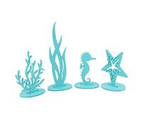 BESTYASH 1Juego Conjunto de Decoración de Fieltro de Coral de Moda para Hogar y Acuario Adornos de Algas Marinas de Accesorios para y Decoración de Pared