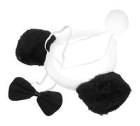 BESTYASH 1juego Conjunto De Disfraz De Panda Para Diadema Lazo y Para De Halloween y Cosplay Accesorios Para Rol y Vestuario Infantil