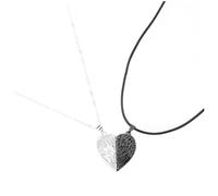 BESTYASH 1par Collar De Corazón Alas Para Parejas Joyería Creativa De Pareja Colgante Forma De Corazón Accesorio De Moda Para Amantes Conjunto De Collares Unisex