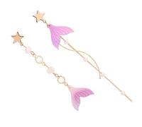 BESTYASH 1par Pendientes De Perlas Largas Diseño De De Sirena Aretes Asimétricos Para Mujer Joyería Elegante Para Ocasiones Especiales