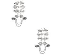 BESTYASH 2 Juegos 2 Juegos De Hebillas De Cadena Para Suéter Hebillas De Rodillo Broches Deslizantes Clips Para Cuello Clips Para Tensar La Cintura Broches Para Correas 5 piezas*2