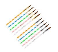 BESTYASH 2 Juegos Pinceles Herramientas de Manicura con Varillas Acrílicas Colores Pincel de Cristal Detalles Personal