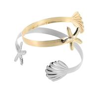 BESTYASH 2 Piezas Brazaletes de Cuff para Mujeres Joyería Bohemia Tropical para Verano y Pulsera Ajustable de Metal