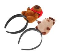 BESTYASH 2 Piezas Capybara Plush Headbands Animal Party Accessories For And Adults Soft Cartoon Hairbands For Birthday Halloween Christmas Photo Booth Props
