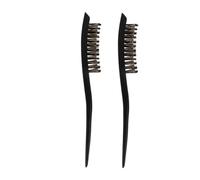 BESTYASH 2 Piezas Cepillo De Burlas Para Cabello Cepillo Alisador Para Cabello Liso Hacia Cepillo De Pelo Liso Hacia Cepillo Para El Pelo Cepillo De Cerdas Negro Madera