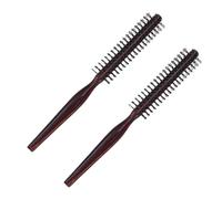 BESTYASH 2 Piezas Cepillo Redondo de Madera Natural para Secado al Aire Diseño Ergonómico para Volumen y Cepillo de Peluquería para Peinados con Cerdas