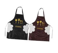 BESTYASH 2 Piezas Delantales Impermeables con Ajustables Diseño Protección contra Aceite para Cocina Restaurante Hogar