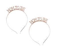 BESTYASH 2 Piezas Diadema Elegante para Mamás Punto de Luz Tocado de Aleación Rosa Dorado para Celebraciones y Fiestas