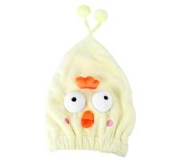 BESTYASH 2 Piezas Gorro de Ducha de Coral de Secado Rápido para Cabello Toalla Capucha Creativa y Color Amarillo para Tipo de Cabello