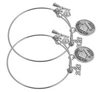 BESTYASH 2 Piezas Pulsera De La Temporada De Graduación Niñas Pila Pulsera De Oro Turmalina Collar Turquesa Talón Con Cuentas Compromiso Anillos Acero Inoxidable Silver