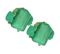 BESTYASH 2 Piezas ramo de baño esponja vegetal para elementos esenciales del baño esponja de exfoliante corporal Material de malla de flores de corrugado. Verde oscuro