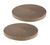 BESTYASH 2 Piezas Recambio Redondo de Cartón Corrugado para Gatos Diseño Ahorrador de Espacio Que Protege Muebles en Casa