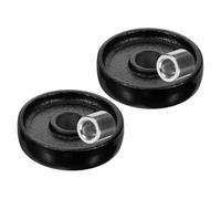 BESTYASH 2 Piezas Ruedas de Gato Horizontales 2 Toneladas Repuesto Rueda de Gato de Piso Metálica Rodillo Resistente para Industriales y Carga Pesada en Garaje y Obra