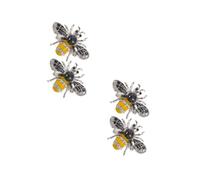 BESTYASH 2 Series Broche De Abeja Chapado En Oro Pendientes Collar Cadena Pulsera Adornos Para Bolsos Lindas Sandías Broches De Abeja Esmaltados Broches De Corazón Para 2 piezas*2
