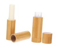 BESTYASH 2 Series Tubo De Lápiz Labial De Bambú Vacío Pequeño Tubos Contenedores Para Botellas Vacías De Lápiz Labial Envases De Pintalabios El Plastico 4 Piezas*2