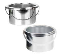 BESTYASH 2 Unidades Olla Calentadora de Cera y Recipiente Calentador de Cera, Interior Metálico Antiadherente, Fácil Desmoldeo, Uso Doméstico y Profesional en Salones de Depilación