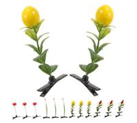 BESTYASH 20 Piezas Pinza De Pelo De Planta De Simulación Pasadores De Plantas Conformado Central De Pelo De Chicas Pasadores De Pelo Pinzas Para El Cabello Divertidas Delgado Diminuto Metal